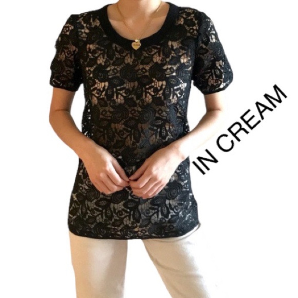 Wilfred Cream Guipure Lace Top